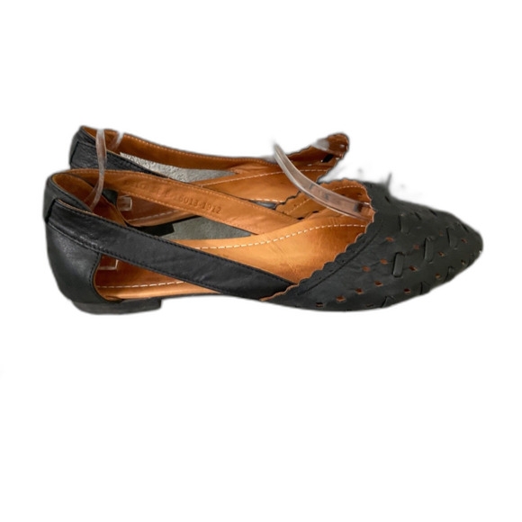 Spring Step DELORSE Shoes Black Leather Flats Sandals Women's 40/US 9 - Picture 3 of 13